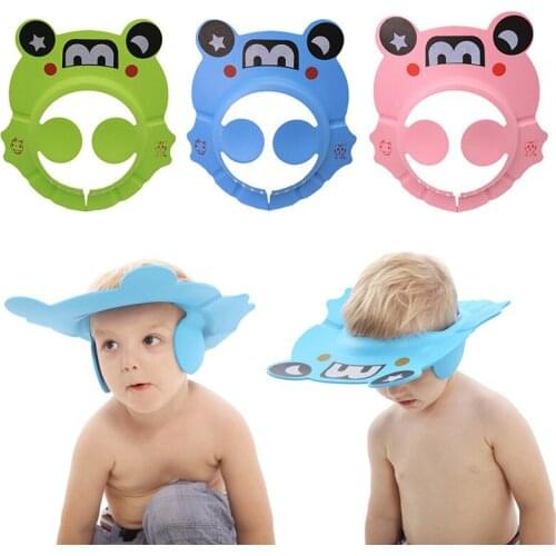 Baby Shampoo Cap Wash Hair Ear Cover Waterproof Adjustable Kid Shower Bathing Hat Soft Elastic Hat Protect Eyes Ears From Water