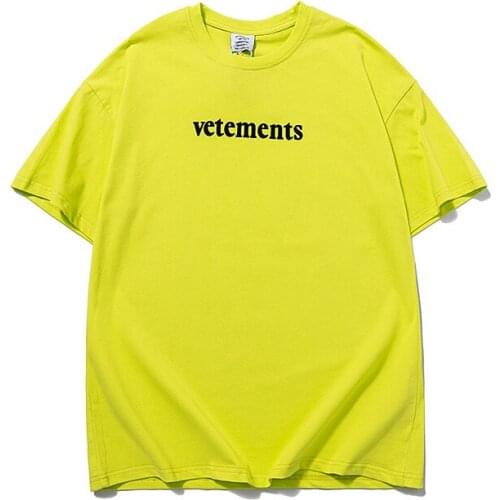 VETEMENTS VTM high street short sleeve T-shirt simple street letters round neck short sleeve t-shirt tee