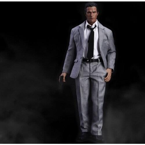 1/6 Scale Male Soldier Toy Character Model Suit Suit Trousers Tie Suit Model Toy Suitable for 12 Inch Movable Doll Body
