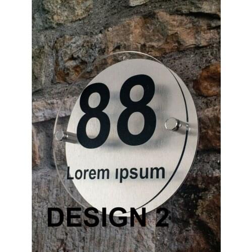 House number Designer Acrylic House Number Plaque, sign Door sign