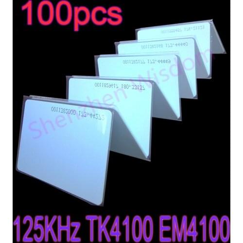 RFID 125Khz Card EM4100 TK4100 Ultra-thin 0.8mm RFID Card Proximity Smart Card PVC Card fit For Access Control Time Attendance
