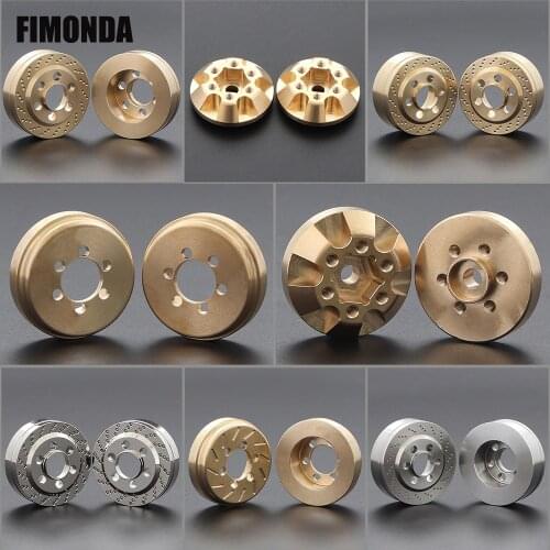 2PCS Brass Brake Disc Weights for 1.9 2.2 inch Vanquish Beadlock Wheels Axial SCX10 Capra Wraith Traxxas TRX4 TRX6 Counterweight