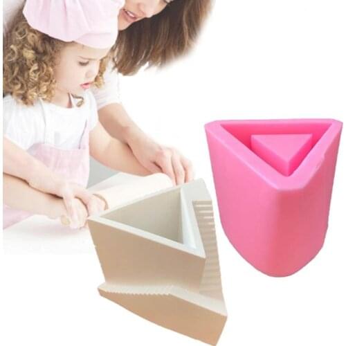 Stairs Flower Pot Mold Plaster Cement Gypsum Concrete Silicone Mould Decoration M68E