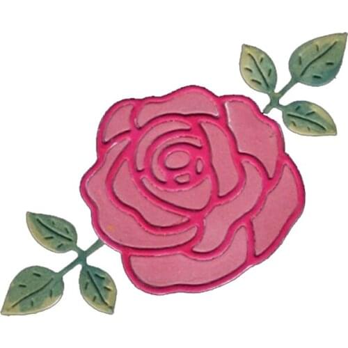 Garden Rose Metal Cutting Dies Silver Stencil For Scrapbooking Album Photo Paper Card Craft Fun New Embossing Template