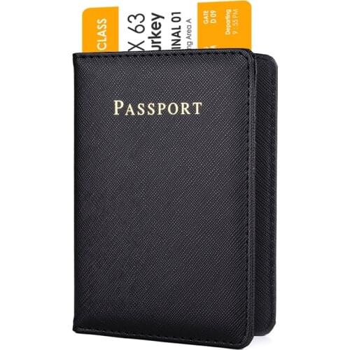 Passport Cover Minimalist PU Leather Travel Wallet Put Money And Passport Holder And Card Organizer Case Many Colours