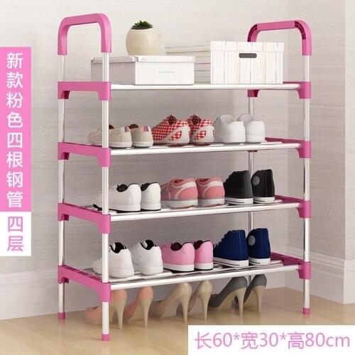Multi-layer Shoe Rack DIY Shoes Storage Shelf Aluminum Metal Standing Shoe RackHome Living Room Organizer Accessories