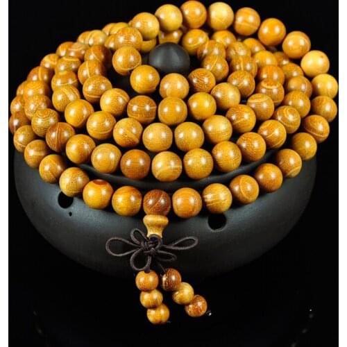 Natural Gold Sandalwood 06 08mm108 Fashion Popular Bracelet