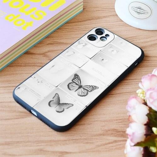 For iPhone Lepidopterology Print Soft Matt Apple iPhone Case 6 7 8 11 12 Plus Pro X XR XS MAX SE
