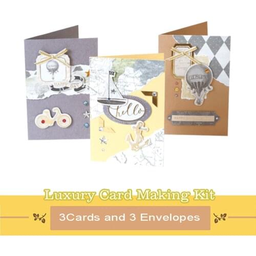 Sailing Card Making Material Kit Boy Craft Card DIY Beginner Kids Card Making Supplies