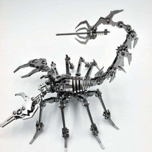 3d Scorpion King Steel Puzzle Kit Diy Assembled Detachable Jigsaw Model Halloween Ornaments Unique Gift Box Packing
