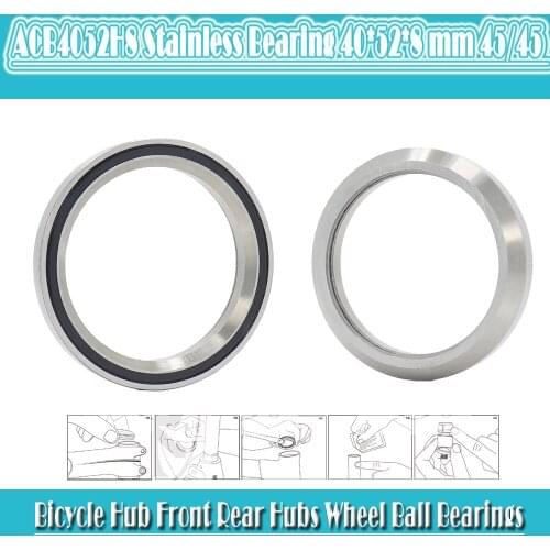 ACB52H8 Bicycle Headset Bearing 52*40*8 mm 45/45 2PCS Degree Chrome Steel Tapered Upper Lower ACB Bearings Tapered Parts Repair