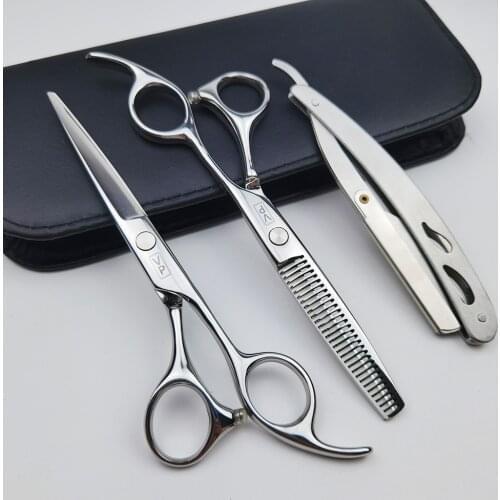 5.5 inch Professional Human Hair Scissors Hairdressing Cutting Shears Thinning Scissors Salon Hair Styling Tools barber set