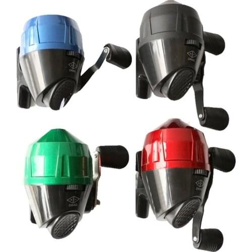 Fishing Reel Slingshot Wheel Closed Shooting Harpoon Dart Reel Hunting Ice Sea Fish Tools Fishing Wheel for Outdoor Hunting