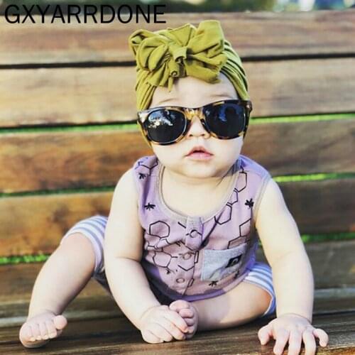 2019 Fashion Baby Grils Bowknot India Hat Spring Summer Boy Girl Turban Beanie Kids Newborn Bows Cap For Baby Girls