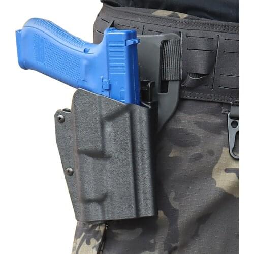 OWB Tactical Weapon Light Kydex Holster Retention Light Bearing For G17 G19 G45 With X300 Light Airsoft Hunting Gun Accessories