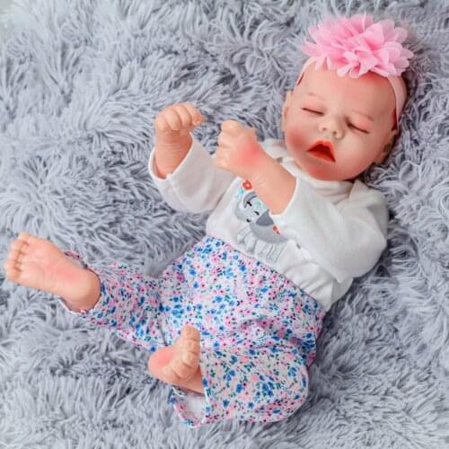 17inch About 43cm Levi Reborn Doll Simulation Doll Bald HeadSoft Baby Vinyl Full Silicone Body Reborn Baby Doll For Kids Gifts