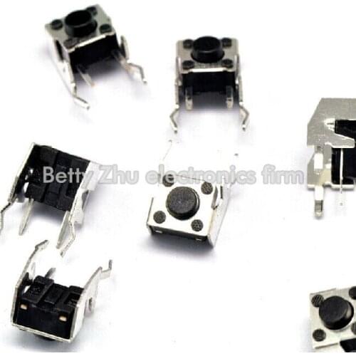 1000PCS/LOT 6 * 6 * 5MM touch switch with stand two feet of horizontal button switch