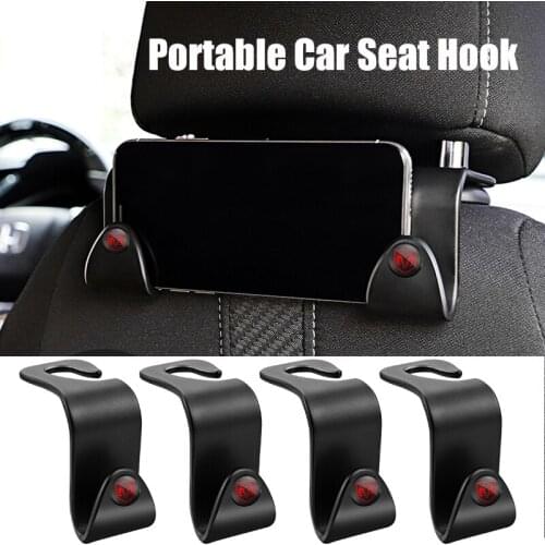 2/4Pcs Portable Car Seat Back Hook Holder Hanger Bag Cloth Interior Accessories For Dodge Journey Charger Challenger Caliber Ram