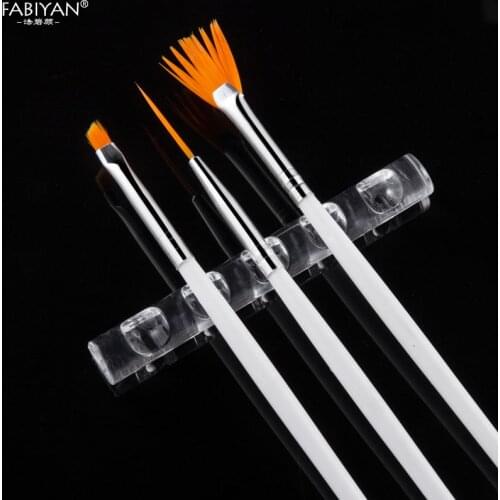 5 Grids Nail Art Painting Brush Pen Holder Stand Shelf Display Acrylic Clear Carrier Storage Rack Rest Tips Salon Manicre Tools