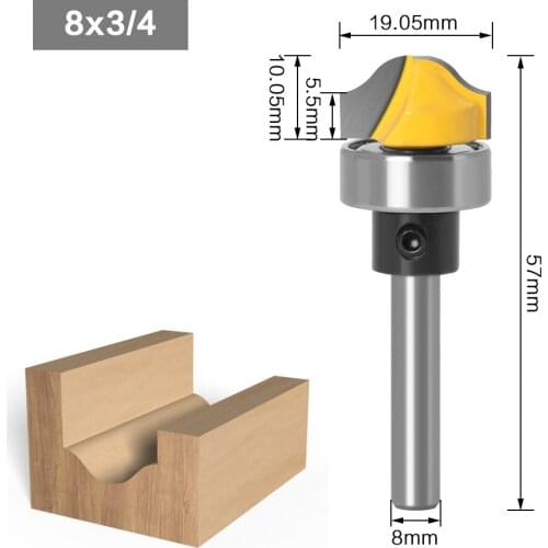 8mm Straight Shank Faux Panel Ogee Groove Router Bit 19mm Cutting Dia Woodworking Milling Cutter
