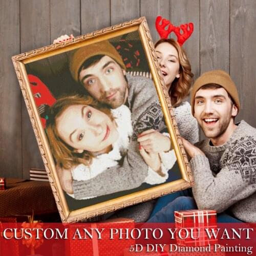 Diamond Painting Photo Custom Square/round Rhinestone Diamond Embroidery Picture Gifts for Babies, Kids and Parents