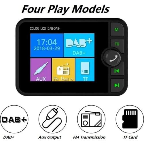 Car Stereo Color Display Radio Receiver Stereo Digital Signal Broadcast Receiver Bluetooth MP3 FM Transmission for Sound Output