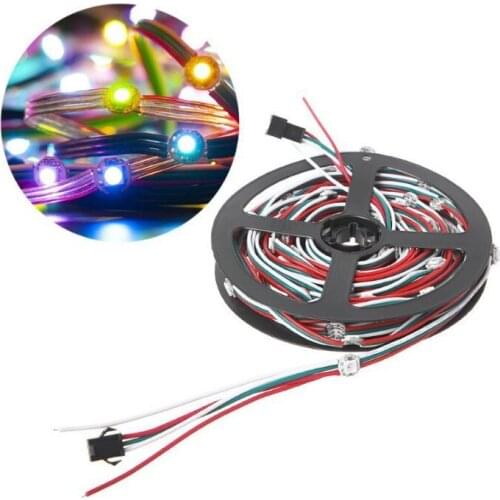 DC5V WS2812B Pixels RGB LED Module Heatsink Board Nodes Addressable Individually, 50 leds/string,non-waterproof