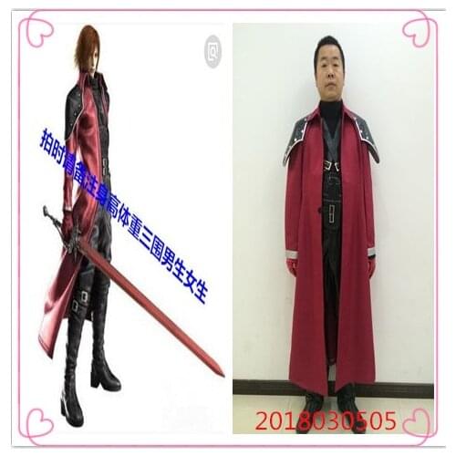 Final Fantasy Genesis Rhapsodos Battle Suit Game Halloween Cosplay Costume B002