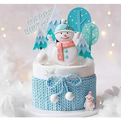 Chunky Knit Mould DIY New Kind Birthday Cake Mold Fondant Silicone Cookie Mold Tools Chocolate Candy Baking Kitchen Molds