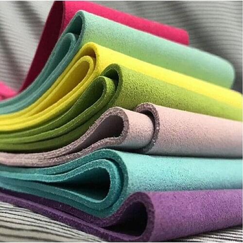 Faux Suede Leather Fabrics PU Leather for Decorative Stuff Microfiber Artificial Leather for sewing DIY Material Leather Skin