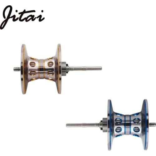 JITAI Bait Casting Fishing Reel Spool V-Shape Light Weight CNC Machined Aluminum Magnetic DIY Spools Replacement Free shipping