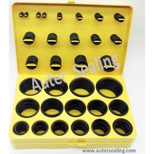 Rubber O-ring Kit, 30 Sizes 386 pcs 5C Oring Box NBR70 o ring seal rubber parts standard industrial ring Assortment