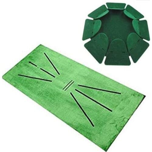 Golf Training Mat Swing Detection Batting Golf Training Turf Mat with Putting Cup Gift for Home Office Outdoor