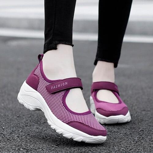 2020 New Mesh Women Vulcanize Shoes Breathable Women Sneakers Lightweight Casual Ladies Shoes Increase Footwear Zapatillas Mujer