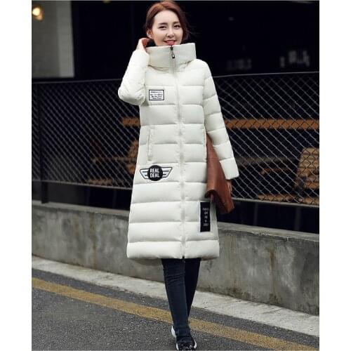 M-3XL 2017 women winter jacket womens coats cotton-down super warm waterproof windproof black white gray red long parkas