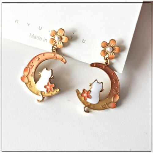 LANIWOO Cute Cartoon Drop Earring 2021 Summer New Fashion Style Jewelry For Women Girls Wholesale Accessory