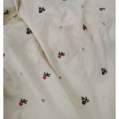 Fashion combed cotton atmospheric embroidered fabric Fashion stage evening dress fabric