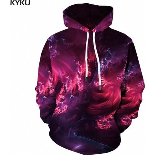 KYKU 3d Hoodies Galaxy Sweatshirts men Space Hoodie Print Psychedelic 3d Printed Flame Sweatshirt Printed Abstract Hoody Anime