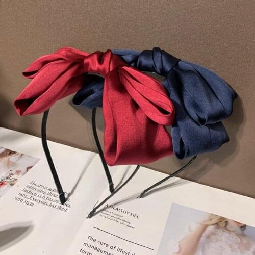 New Arrivals Big Party Bows Hairband Ribbon Hair Band Hair Accessories for Woman girl Satin Hair Hoop Cute Headwead Headband