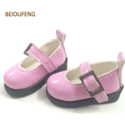BEIOUFENG 5CM PU Leather Shoes For BJD Dolls,Mini Toy Shoes Sneaker Bjd Doll Shoes for Russian Doll Accessories 12 Pair/Lot