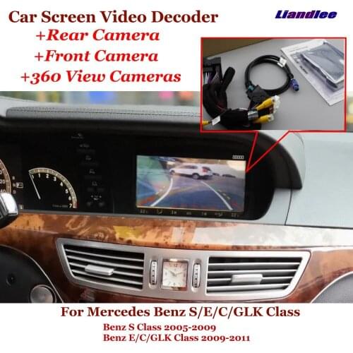 Origianl Screen Video Upgrade For Mercedes Benz S/E/C/GLK Class Car DVR Reverse Image Decoder Rear View Front 360 HD Camera