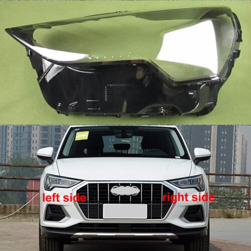 For Audi Q3 2019 2020 Headlight Plastic Cover Transparent Shade Headlight Lens Transparent Shell Lampshade Headlamp Cover