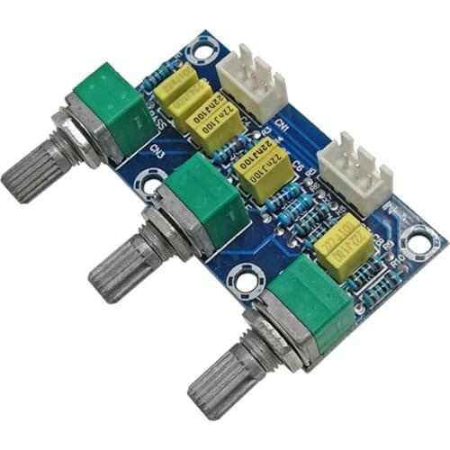 Passive tone board power amplifier board front stage high and low voltage mixer attenuation type passive tone board XH-M802