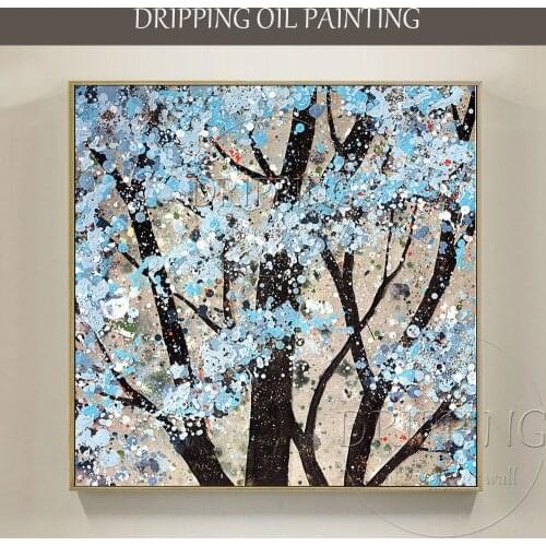 Professional Artist Hand-painted High Quality Rich Colors Tree Oil Painting on Canvas Abstract Tree Oil Painting for Living Room