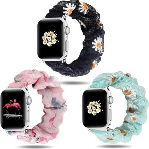 Scrunchie Elastic Watch Straps for Apple Watch Band 5 4 3 2 38mm 40mm 42mm 44mm for iwatch Series Bracelet 5 4 3 Watchband