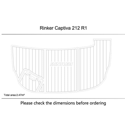 Rinker Captiva 212 R1 swimming platform MAT Pads 1/4" 6mm EVA Teak Decking