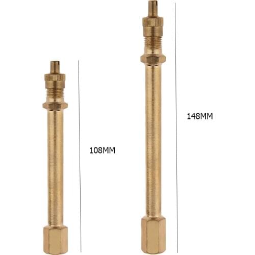 Car Tire Valve Stem Brass Metal Tire Valve Extension Straight Bore For Truck Motorcycle Car 108mm/148mm