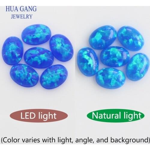 FI01 Opal Loose Stones Oval Shape Base Cabochon Created Opal Beads Semi-Precious Stones For Jewelry Making 3x5mm-10x14mm
