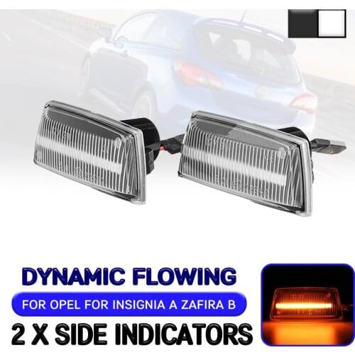 LED Dynamic Side Marker Light For Opel Astra J H,Adam For Zafira B For Corsa D E For Insigina A Flowing Turn Signal Light Lamp