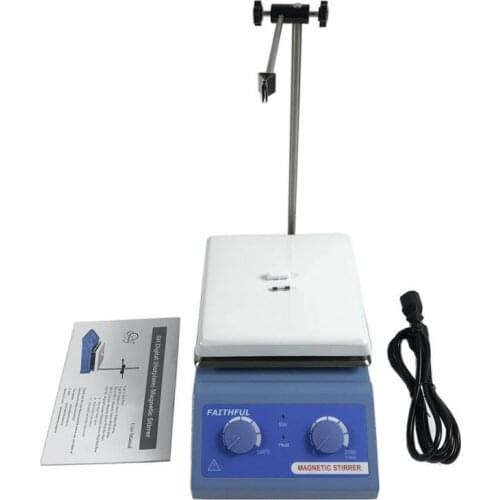 SH-4 Hotplate Magnetic Stirrer Ceramic Top Plate 19x19cm For Liquid